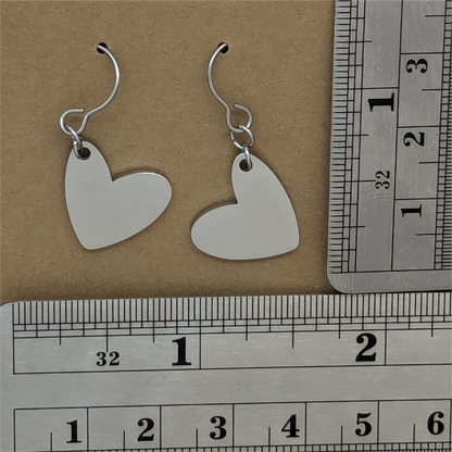 Silver Hearts of Friendship Titanium Earrings