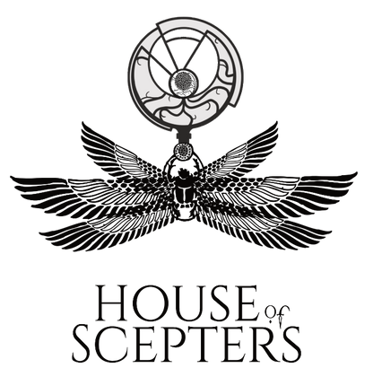 House of Scepters logo with winged scarab and scepter